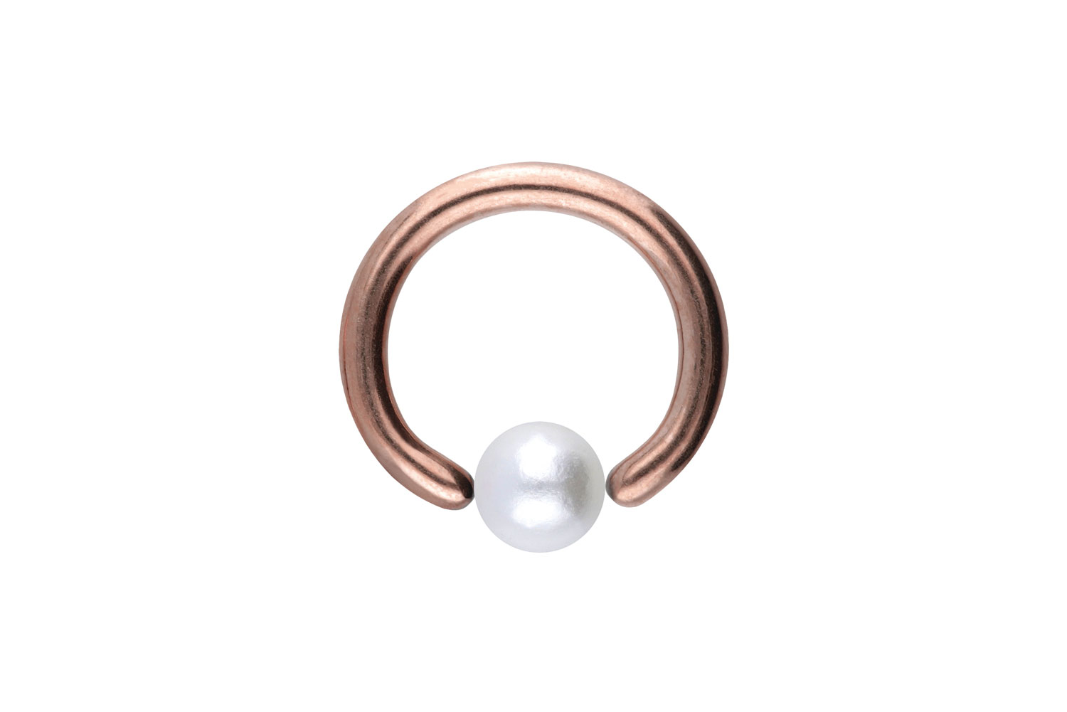 Chirurgenstahl Klemmkugelring Piercing SYNTHETISCHE PERLE